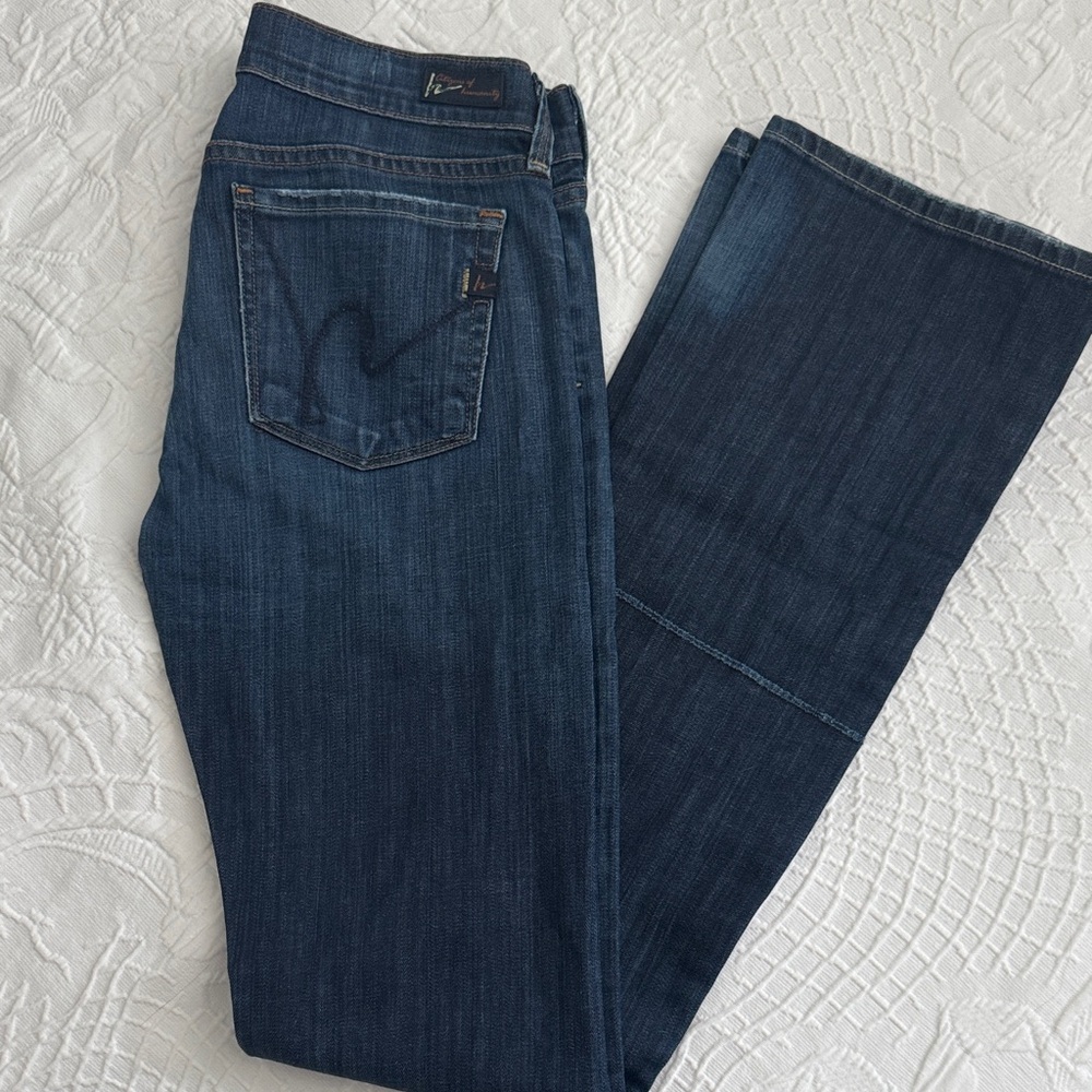 Citizens Of Humanity Dark Blue Straight Leg Jeans